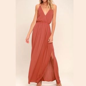 Lulus Rusty Rose Maxi Dress